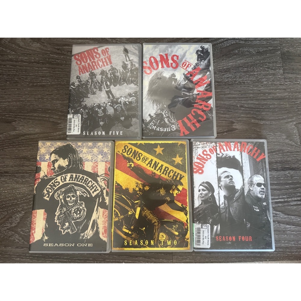 Sons of Anarchy DVD Seasons 1 2 3 4 5 Lot FX TV Series Jax Teller SAMCRO Drama